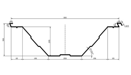 Máquina formadora de techos curvos de acero BH-1250-800