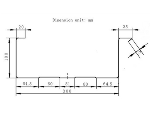 Máquina formadora de techos curvos de acero BH-600-300